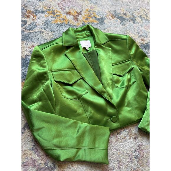 Cinq à Sept Ida Satin Crop Jacket - Picture 5 of 6